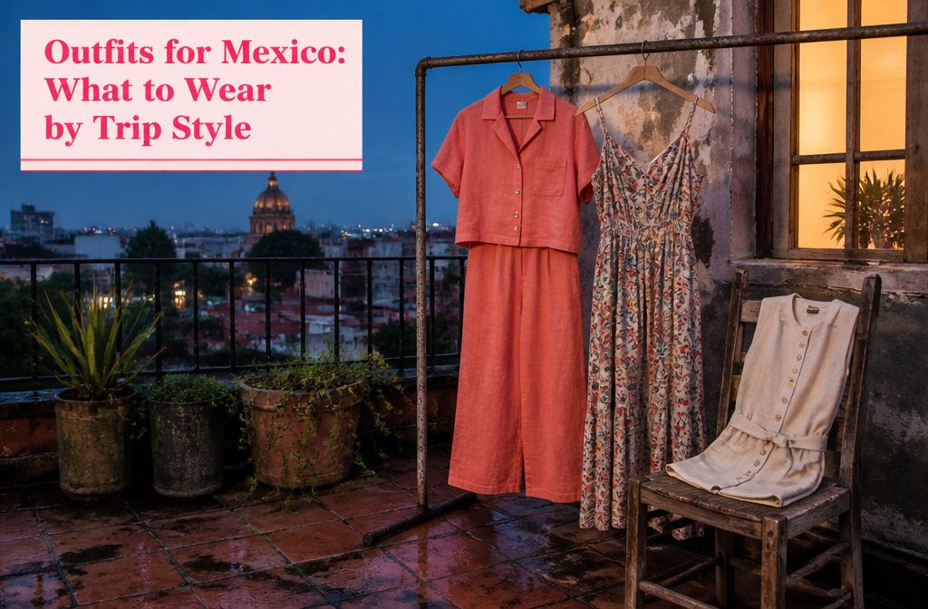 Traveler wearing a lightweight outfit for a day exploring Mexico